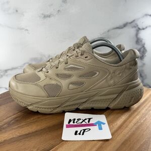 Men’s Size 8.5/Womens 9.5-Hoka One One Clifton L Suede Desert Sand Running Shoes